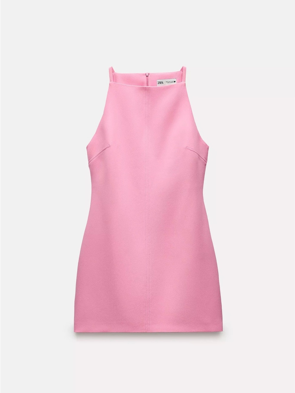 Zara Bubblegum Pink Halter Shift Dress